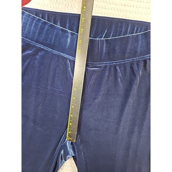Lands End Leggings Womens XL 18 Blue Velvet Pull On Stretch - Picture 4 of 8